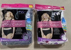 6 pack JUST MY SIZE Hanes JMS Cotton BRIEF Underwear Flower~Dot PRINT Sz- 10 - Picture 1 of 8