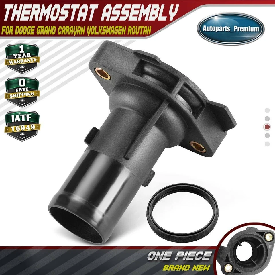 Carcasa del termostato del refrigerante del motor para Dodge Grand Caravan Chrysler Town Country Foto 1 de 4