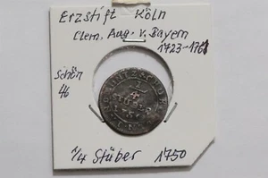 🧭 🇩🇪 GERMANY COLOGNE 1/4 STUBER 1750 B68 #35 - Imagen 1 de 4
