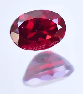 5.10 Ct Natural Red Color Almandine Garnet Oval Loose Gemstone Certified - Picture 1 of 5