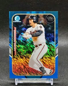 2015 Bowman Chrome Brandon Drury Farm's Finest Mini Blue Shimmer #FFM-BD 096/150 - Foto 1 di 2