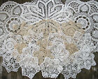 lot of 21p  Hand Crochet Doilies 5'-7'-15' Wht & Natur VTG Wedding Tea Party NEW