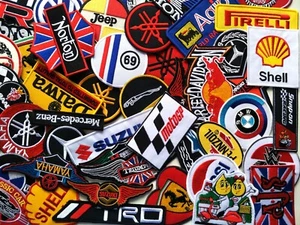 Random/Sew Iron On Patch/Motorcycle/Car Auto Biker/Patch Lot Set 30 Pcs - Picture 1 of 11