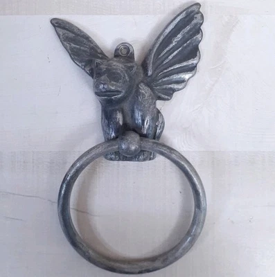 Llamador de puerta gárgola vintage estilo gótico medieval  Foto 1 de 4