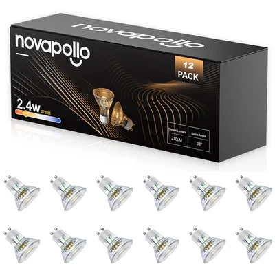 12pack GU10 LED Lampen Warmweiss 2.4W 270lm 2700K leuchtmittel Reflektor Spots - Bild 1 von 4