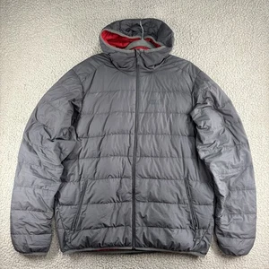 Jack Wolfskin Puffer Jacket Uomo 2XL Grigio Piumino 700 con Cappuccio Full Zip Outdoor - Foto 1 di 18