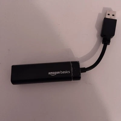 Amazon Basics USB 3.0 to 10/100/1000 Gigabit Ethernet Internet Adapter Genuine - Image 1 of 3