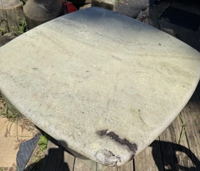 Single 1970'S MODERNIST WHITE CARRERA MARBLE MUSHROOM TABLES - Image 1 of 3