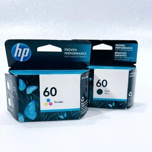 Wkłady atramentowe HP # 60 trójkolorowe i czarne OEM Deskjet Envy Photosmart WYGASŁY - Zdjęcie 1 z 10