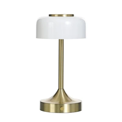 Better Homes & Gardens Portable Milk Glass Table Lamp, Rechargeable