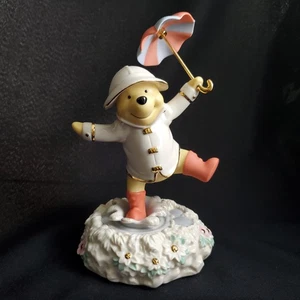 Lenox 24k Disney RETIRED Winnie the Pooh Singing in The Rain Musical Figurine - Picture 1 of 24