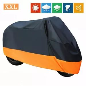 Motorcycle Cover Waterproof Heavy Duty For Winter Outside Storage Snow Rain XXL - Bild 1 von 12