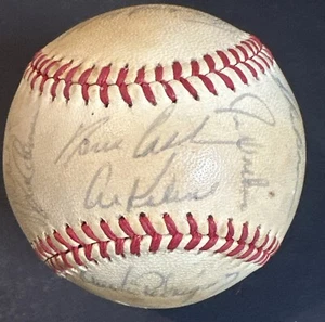 1971 Detroit Tigers Team Signed A.L Baseball Al Kaline Norm Cash 26 Auto Jsa Coa - Picture 1 of 14