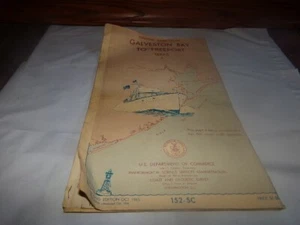 Carta náutica de colección Galveston Bay Freeport Texas Geodetic Survey 1965 - Imagen 1 de 6
