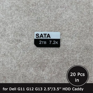 20pc of 2TB SATA 7.2K caddy label sticker for Dell G12 G13 2.5/3.5 SFF/LFF tray - Afbeelding 1 van 1