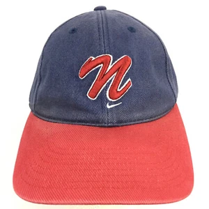 Vtg 90s Nike Small Swoosh Hat Script Logo Rap Hip Hop Baseball Cap Fitted 7 1/8 - Picture 1 of 12