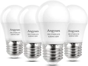 3W LED Bulb Equivalent 25Watt Light Bulbs, 120v A15 LED Bulb Warm White 2700K - Picture 1 of 7