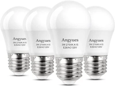 3W LED Bulb Equivalent 25Watt Light Bulbs, 120v A15 LED Bulb Warm White 2700K - Image 1 of 4