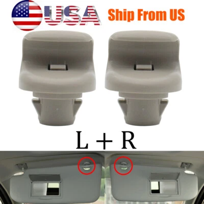 2X Suporte de Clipes para Viseira Solar de Carro para Nissan Juke F15 X-Trail T30 Almera Note Leaf - Imagem 1 de 4