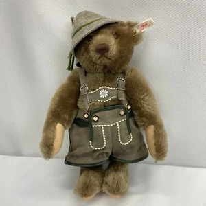 RARE VINTAGE 1995 STEIFF TEDDY BEAR GROWLER Lederhose Germany LTD 1500 #650871 - Bild 1 von 10