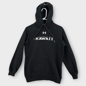 University Of Hawaii Sweatshirt Womens Small Hoodie Black Under Armour NCAA - Picture 1 of 8