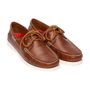 Burke Marine Tan Flinders Leather Deck Shoes Size 44 EUR - Picture 1 of 4