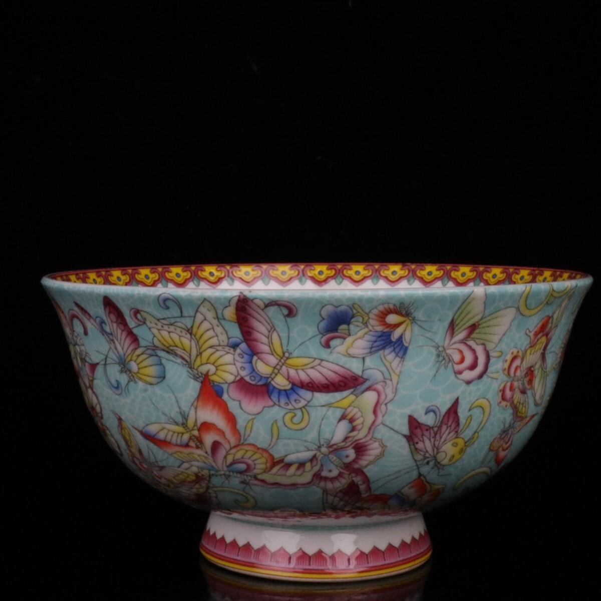 粉彩玫瑰在中国古董碗| eBay