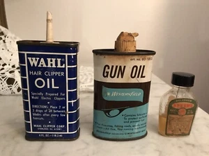 Antike Werbung Öl 2 Zinn 1 Glas Restposten Wal - Pflueger - Westerfield - Bild 1 von 8