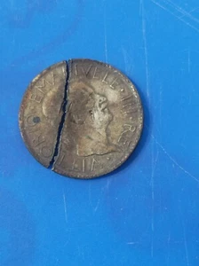 20 Lire Littore 1927 Argento Regno Vitt. Eman.III Tranciato Per Gioco Dell'epoca - Foto 1 di 5