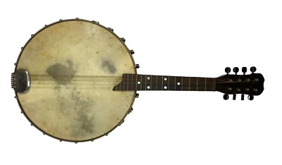 Antique 1920’s Bell Brand 8 String Banjolin Banjo Mandolin with Case - Image 1 of 4