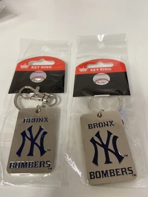 New York Yankees Silver Keychain " Bronx NY Bombers" Sold in Set Of 2 - Image 1 of 3