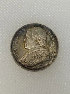 1865 papal states 20 baiocchi high grade 2 - Picture 1 of 2