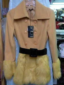 NEW LOLA LADIES COAT-YELLOW - Picture 1 of 2