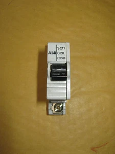 ABB S211 B20 20 AMP  SINGLE POLE MCB CIRCUIT BREAKER - Picture 1 of 1