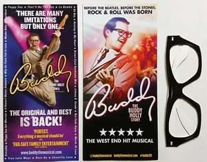 The Buddy Holly Musical Story 2011 & 2013 Theatre Flyers & Promo Card Glasses - Picture 1 of 9