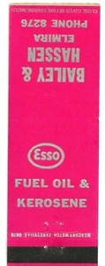 Vintage Matchbook Cover Bailey Hassen Elmira Ohio matchbook Fuel Oil 44. - Picture 1 of 3