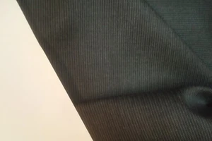 5 yds Luxury WOOL Suiting Fabric 8 oz Super 100s Dk Gray Stripe 180" BTP - Picture 1 of 4