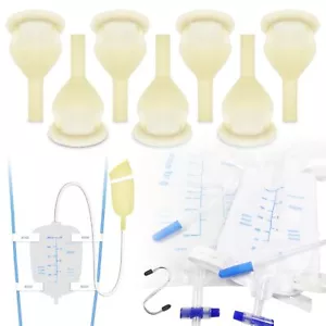 Latex Condom Catheter External Self-Sealing Set Thick Tube500ml Leg Bag *1 20... - Picture 1 of 8
