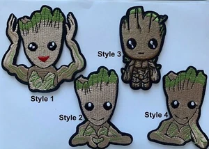 Groot Marvel Character Iron on Applique Patch - Picture 1 of 1
