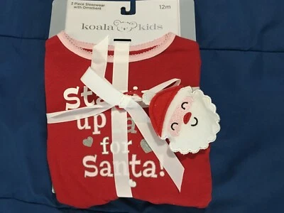 Koala Niños Niñas Vacaciones 2 Piezas Ropa de Dormir con Adorno de Santa 12 Meses *NUEVO* ii1 Foto 1 de 4