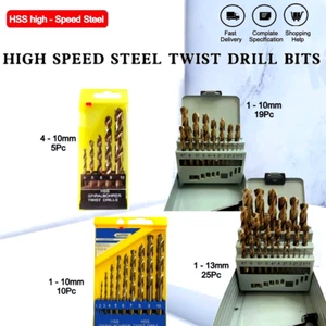 Cobalt Jobber Length Drill Bit Set HSS For Drilling Stainless Steel &Hard Metals - Picture 1 of 34