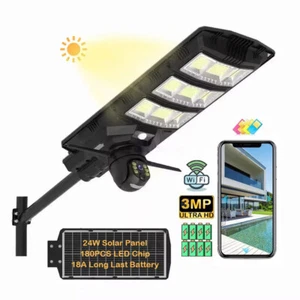 V380 Solar Street Light With CCTV Camera WIFI For Parking Lot Street Lighting - Picture 1 of 15
