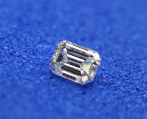 G COLOR VVS2 GRADE UNTREATED NATURAL LOOSE DIAMOND 0.104 CT EMERALD CUT 3 X 2 MM