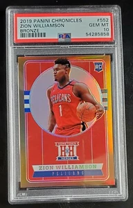 2019 Panini Chronicles #552 Zion Williamson Bronze Hometown Heroes PSA 10 Rookie - Bild 1 von 6