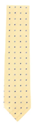 Gravata geométrica amarela Finamore Napoli - 3,25" x 57" - (TIEGEOX246) - Imagem 1 de 4