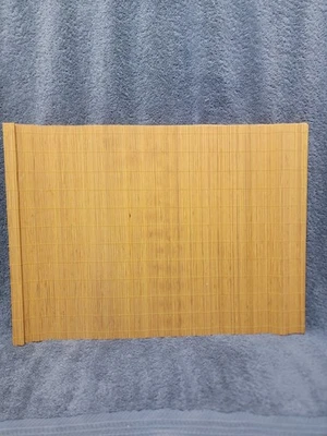 Vintage Set of 4 fine Bamboo Place Mats Light golden Brown  18-1/2" x 12-1/2" - Image 1 of 2