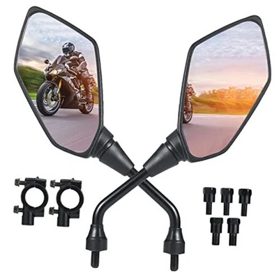 Motorcycle Mirrors,  ATV Mirrors with 7/8" Handlebar Mount Compatible with  - Image 1 of 4
