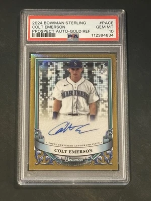 2023 Bowman Sterling - Colt Emerson RC Auto - Gold Refractor /50 - PSA 10 - Image 1 of 4