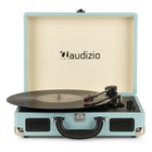 RP114BL Briefcase Record Player with Built-in Speakers, USB, Vinyl to MP3 - Blue
