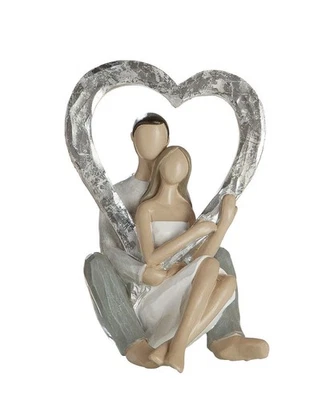 Gilde Dekoobjekt 36810 Paar "Herzmotiv" Kunstharz - 10x15 cm - Bild 1 von 2